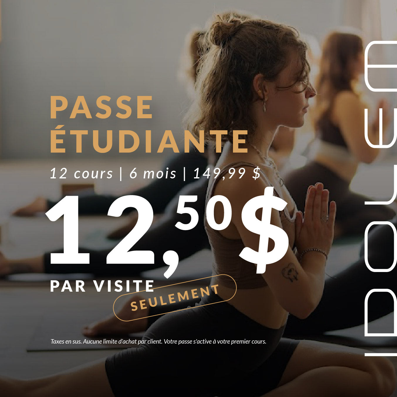 Passe étudiante : 12 cours de yoga chaud